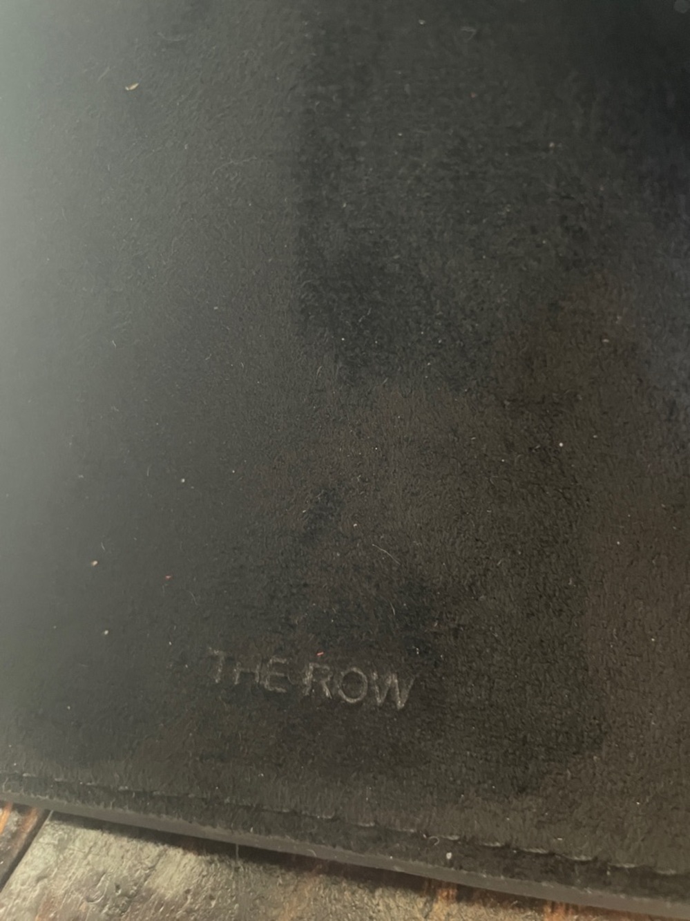 The Row Margaux Black Suede Satchel with Gold Hardware New - Picture 10 of 16